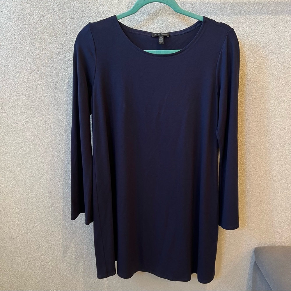EILEEN FISHER Navy Blue Long Sleeve Top